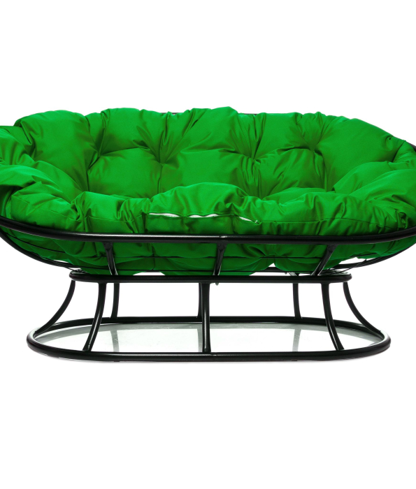 Диваны, Диван МАМАСАН без ротанга чёрный металл