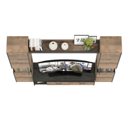 Индустриальная гостиная в стиле лофт с подсветкой Трувор № 17