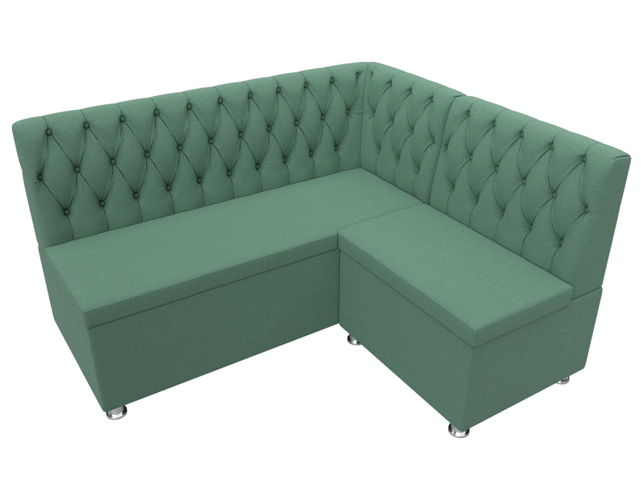 Кухонные уголки, Диван кухонный угловой Мирта правый угол, рогожка Амур