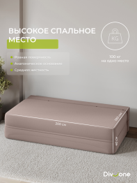 Бескаркасный диван-кровать Клиффорд Макси 2000*1900 мм велюр