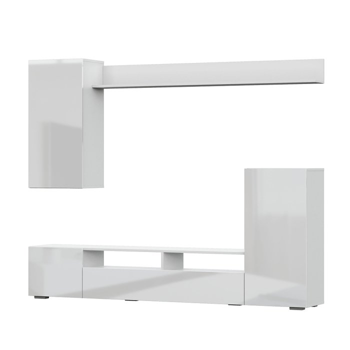 Стенки для гостиной, Стенка в гостиную МГС 4, белый/белый глянец