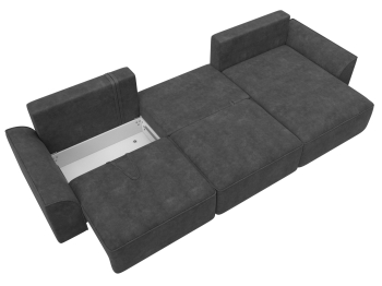 Диван угловой Лига-048 НПБ лонг, велюр BRUT