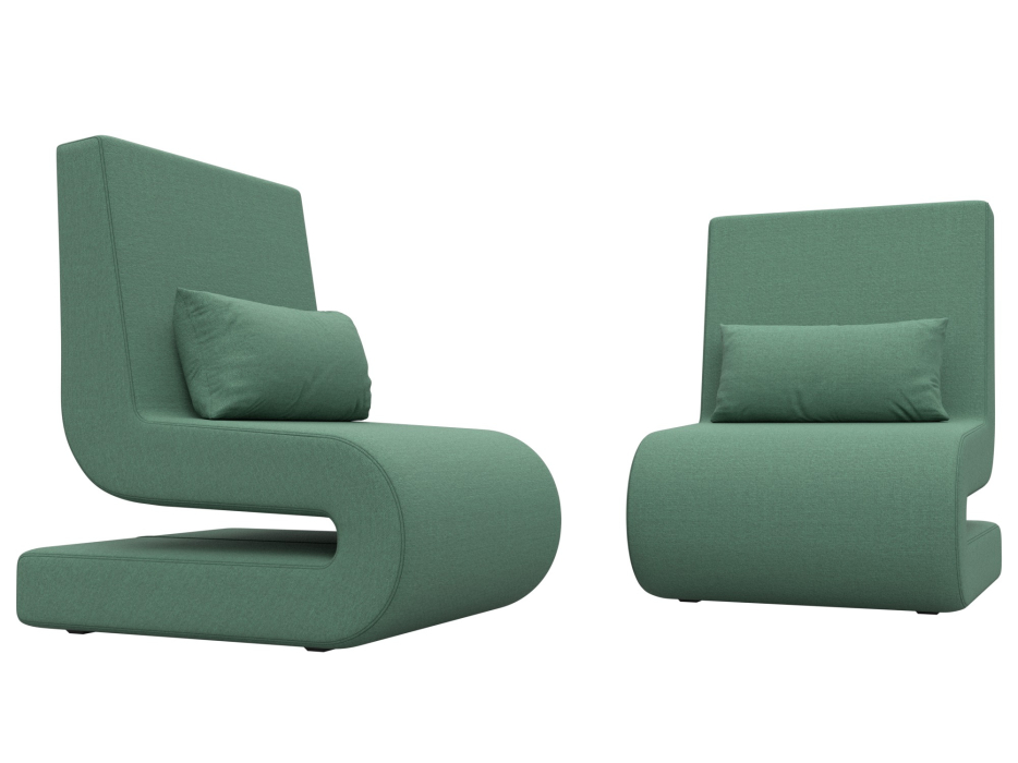 Кресло для отдыха, Кресло Волна (2 шт.), рогожка Амур