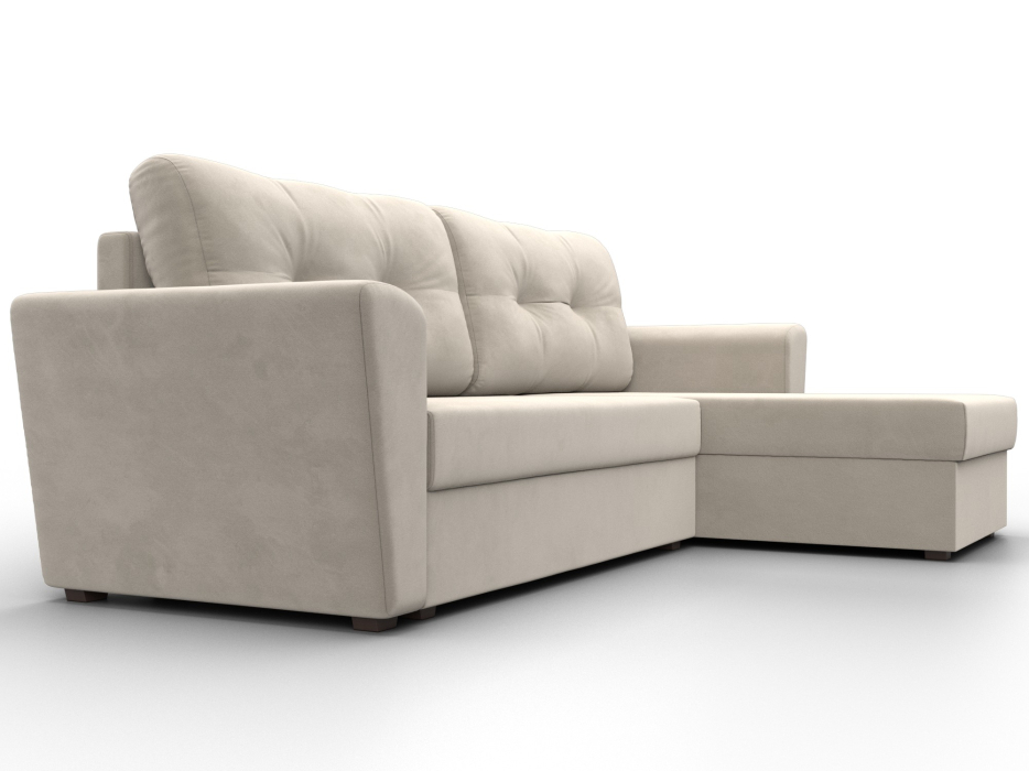 Диваны угловые в гостиную, Угловой диван Амстердам Лайт правый угол, микровельвет
