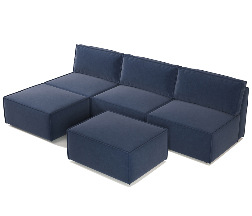 Диваны угловые в гостиную, Угловой диван модульный Гамма Лонг