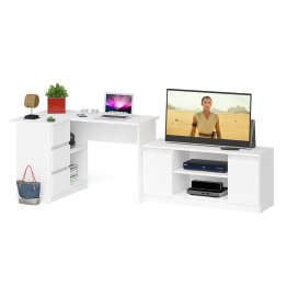 Стол угловой компьютерный МС-16 левый и широкая тумба на 1200 Мори