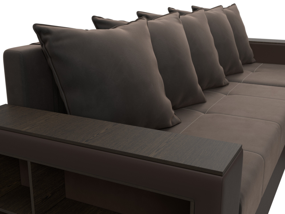 Диваны угловые в гостиную, Диван угловой Дубай Лайт угол универсальный, велюр/экокожа