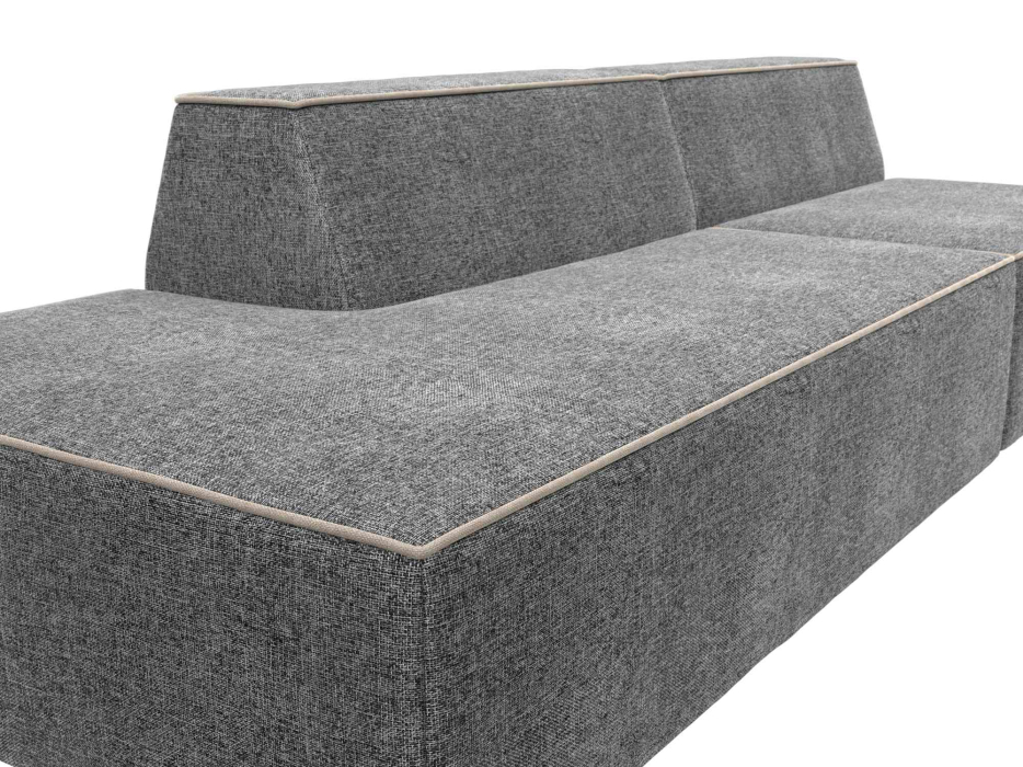 Дизайнерские диваны для гостиной, Прямой модульный диван Монс Модерн левый, рогожка