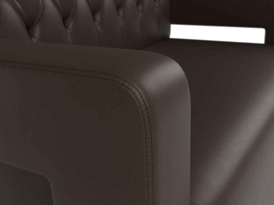 Дизайнерские диваны для гостиной, Прямой диван Рамос Люкс 2-х местный, экокожа