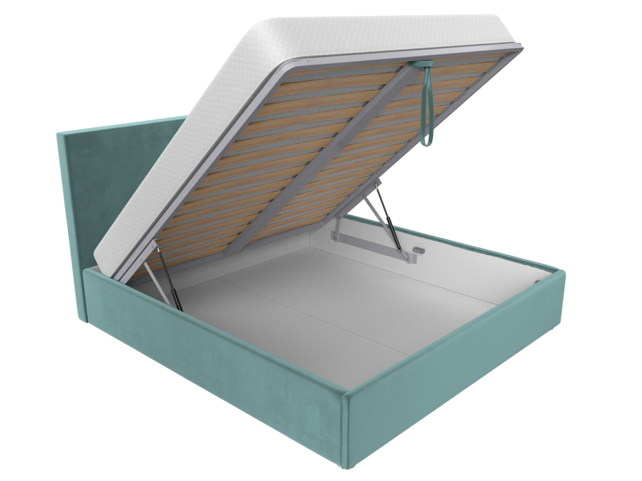 Мягкая кровать, Интерьерная кровать Кариба 200, велюр