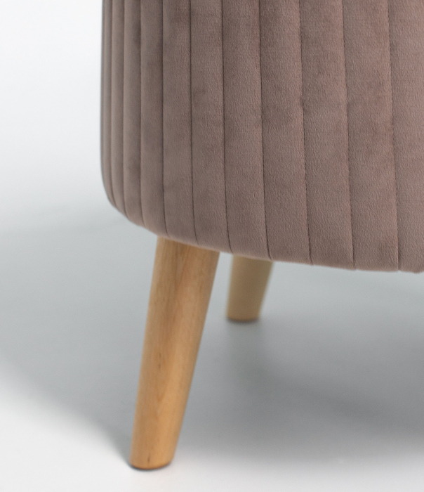 Пуф в прихожую, А-1 Пуф круглый стеганный (на ножках)