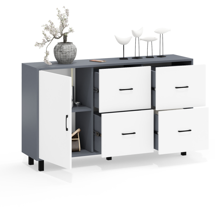 Комоды, Комод-тумба 4-ре ящика и дверка РВК 125-1504