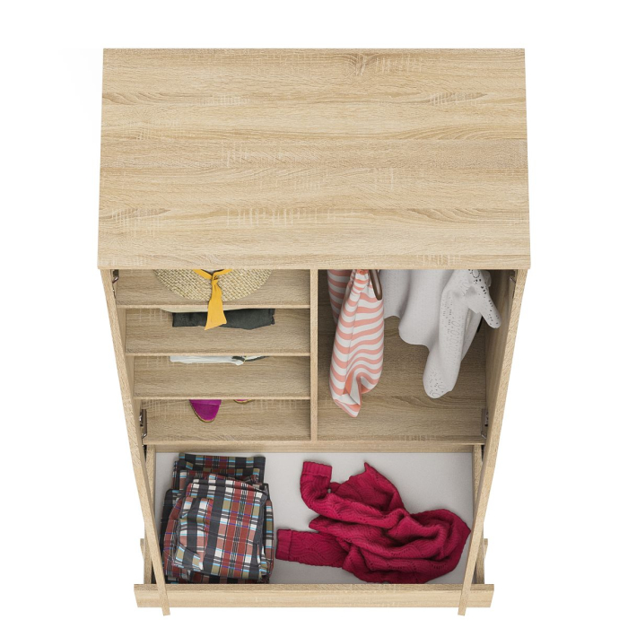 Шкафы двухстворчатые, Шкаф-комод два ящика и две дверки Мори МШ900.1