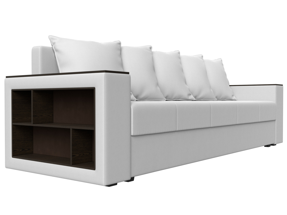 Диваны прямые, Диван прямой Дубай Лайт полки слева, экокожа