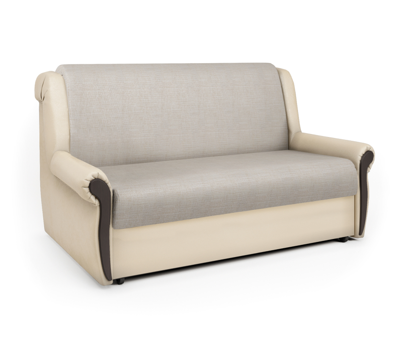 Диваны с ящиком для белья, Диван-кровать Аккорд М 140, экокожа/шенилл