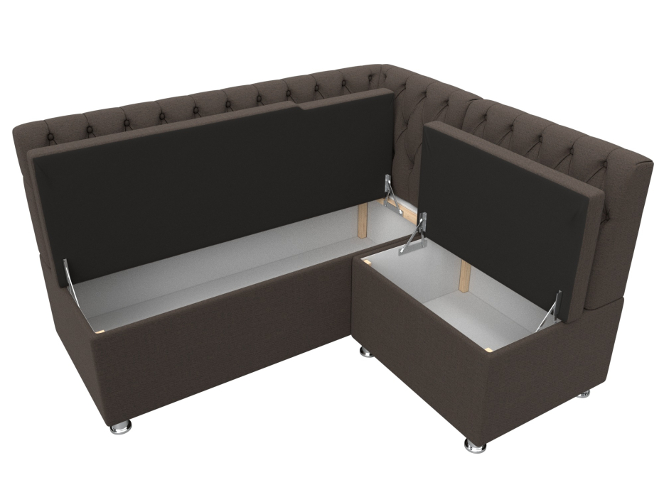 Кухонные уголки, Диван кухонный угловой Мирта правый угол, рогожка Амур