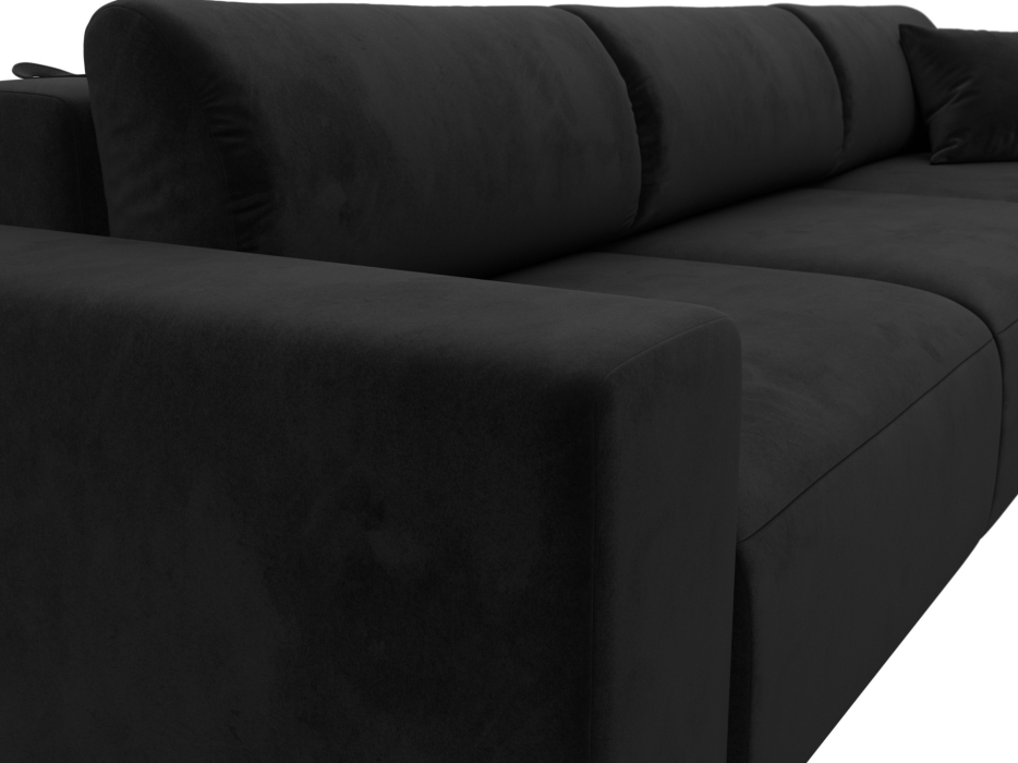 Диваны угловые в гостиную, Диван угловой Лига-036 Классик Лонг правый угол, велюр