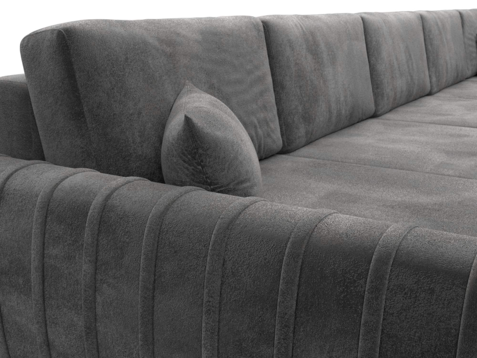 Диваны угловые в гостиную, Диван П-образный Лига-057 НПБ МегаЛонг, велюр TOWER