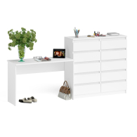 Домашние кабинеты, Большой комод МК1200.10 десять ящиков и письменный стол МСП1200 Мори