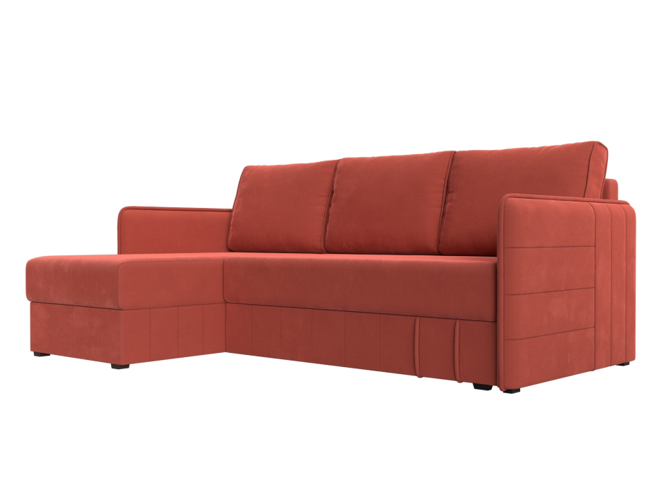 Диваны угловые в гостиную, Угловой диван Слим левый угол, микровельвет