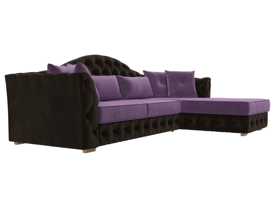 Диваны угловые в гостиную, Диван угловой Артис правый угол, микровельвет