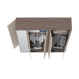 Модульная прихожая Домино-мини и шкаф для одежды Домино