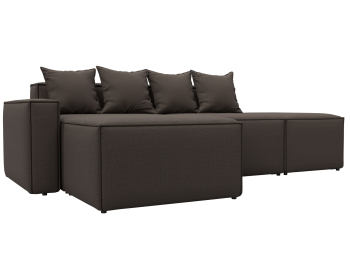 Диван угловой модульный Лига-063 угол левый, рогожка Амур