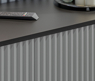 Гостиная (стенка) 3 на ножках Тренд Диамант серый / МДФ Джаз Светло-серый