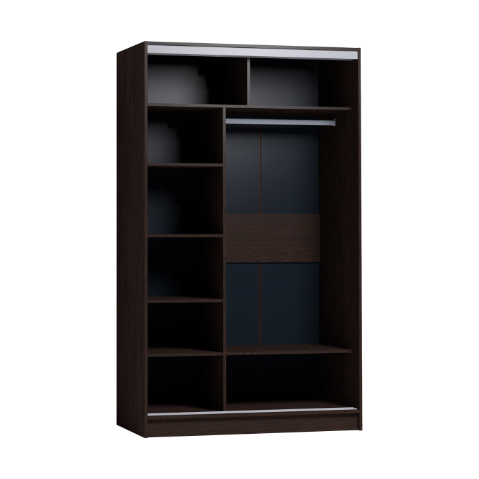 Шкафы-купе 2-х дверные, Шкаф-купе 2-дв  Strike 1200 зеркало/лдсп  (в2105*ш1232*г595)