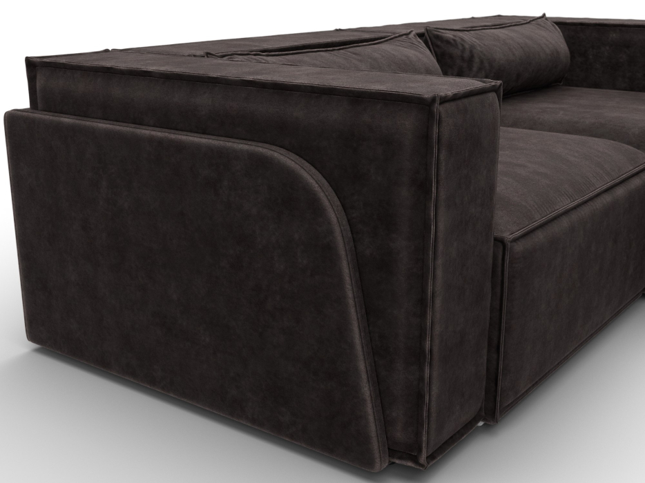 Диваны угловые в гостиную, Диван угловой Лига-061 угол правый, велюр BRUT