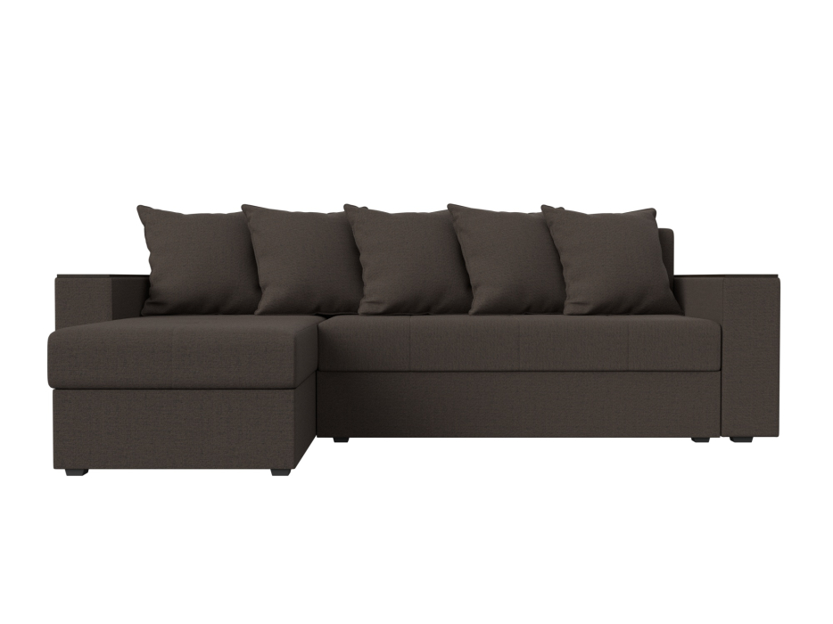 Диваны угловые в гостиную, Диван угловой Дубай Лайт левый угол, рогожка Амур