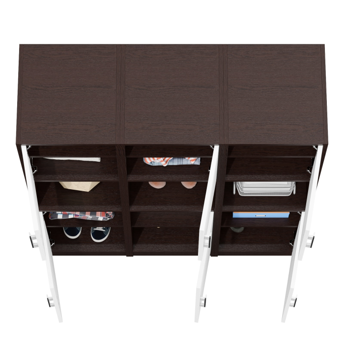 Шкафы двухстворчатые, Набор из трёх пеналов с нишей СК-9