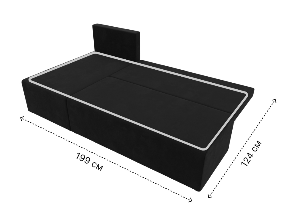 Диваны угловые в гостиную, Угловой диван Поло левый угол, микровельвет