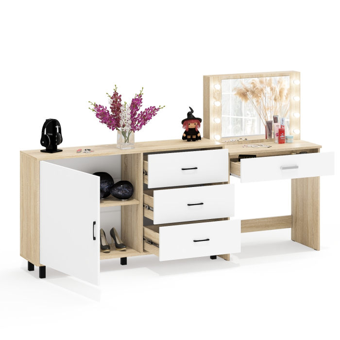 Туалетные столики, Комод ящики и дверка 122-1504 и туалетный столик с подсветкой СТ-4