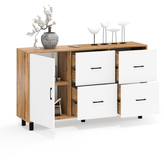 Комоды, Комод-тумба 4-ре ящика и дверка РВК 125-1504