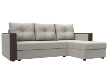 Диван угловой Валенсия Лайт правый угол, рогожка Амур