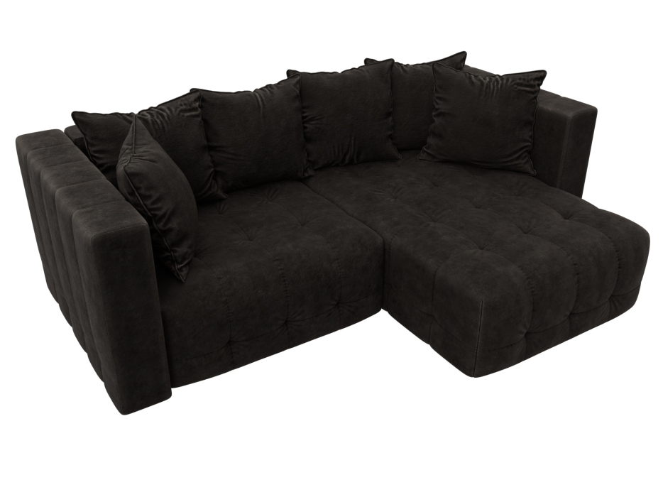 Диваны еврокнижки, Диван угловой Лига-052 НПБ угол универсальный, велюр BRUT