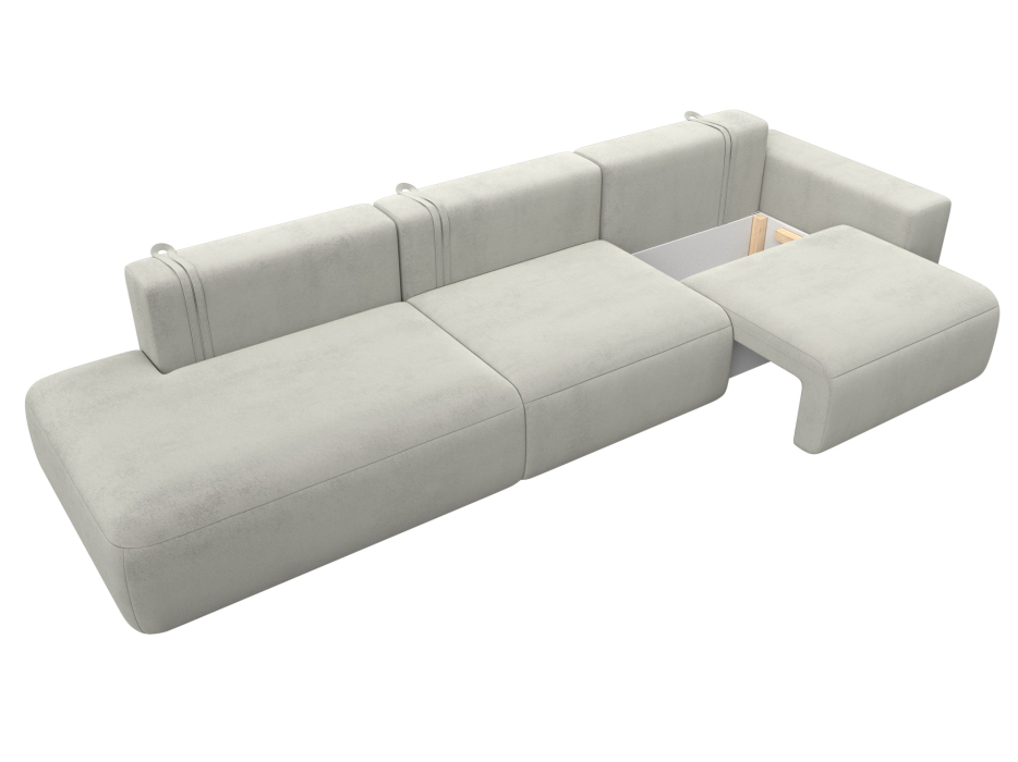 Диваны еврокнижки, Диван прямой Лига-036 НПБ Модерн Лонг подлокотник справа, велюр TOWER