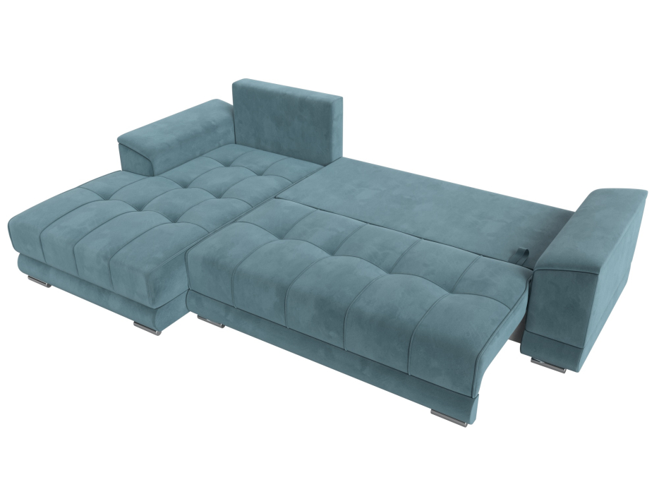 Диваны угловые в гостиную, Угловой диван НордСтар левый угол, велюр