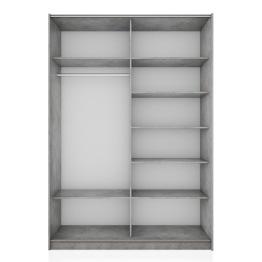 Шкаф-купе Прайм 2-х дверный Стекло белое/Стекло черное/Доводчики 160х57х230