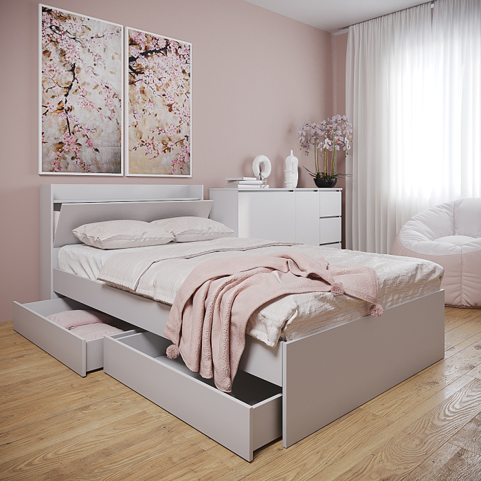 Кровати 120х200, Кровать Астра с ящиками 1200х2000