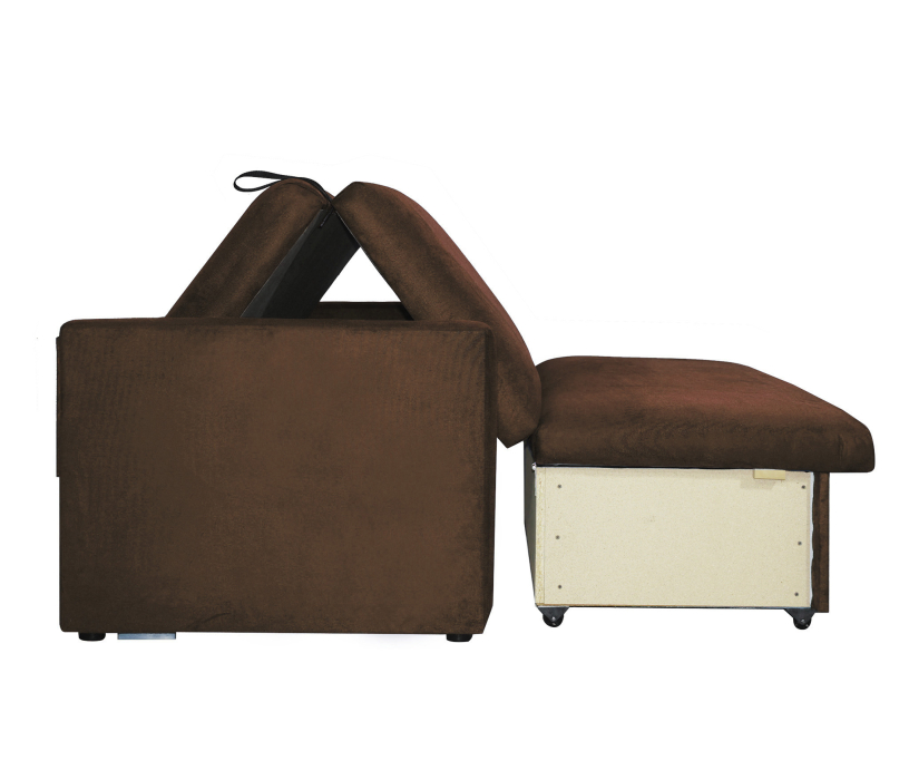 Диваны с ящиком для белья, Диван-кровать выкатной Идея 120 велюр