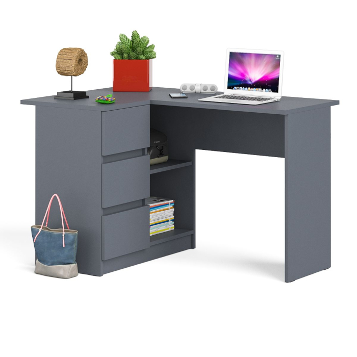 Детские столы, Угловой компьютерный стол Мори МС-16 левый