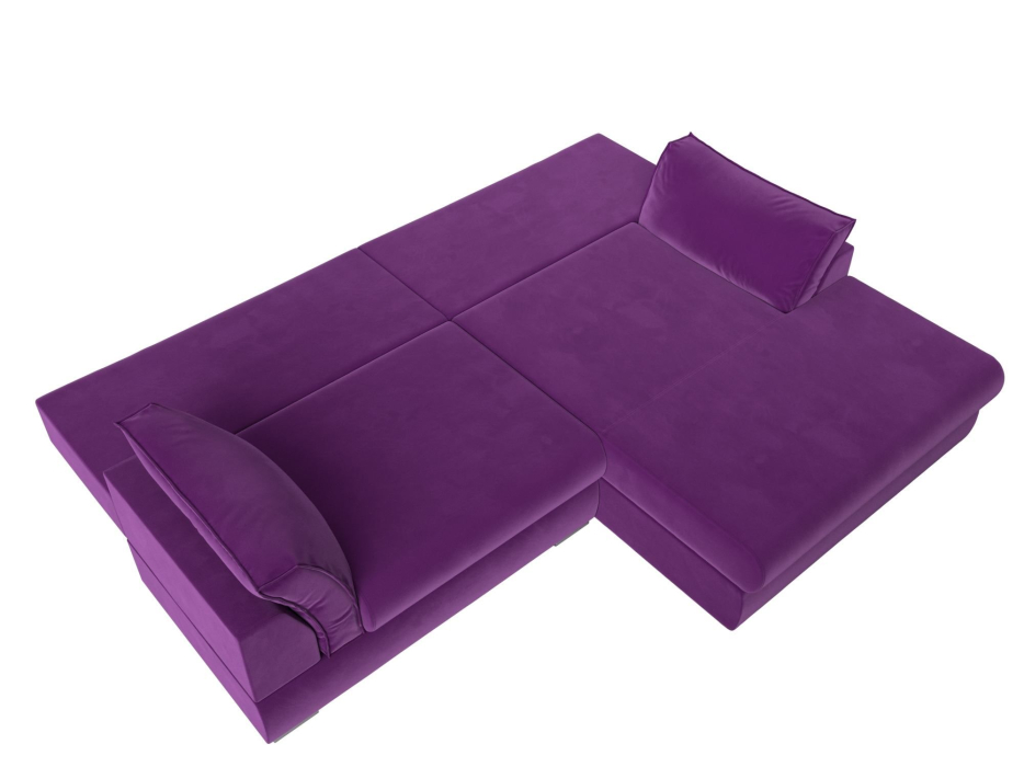 Диваны угловые в гостиную, Угловой диван Пекин угол правый, микровельвет