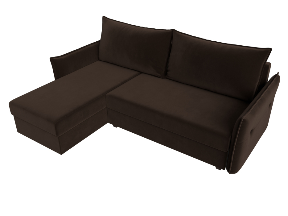 Диваны угловые в гостиную, Угловой диван Лига-004 левый угол, микровельвет