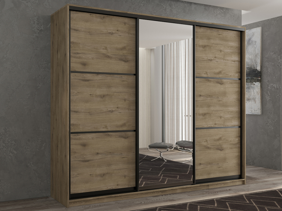 Шкафы-купе 3-х дверные, Шкаф-купе 3х дверный Кааппи 2 180х45