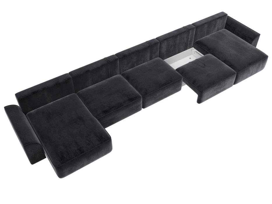 Диваны еврокнижки, Диван П-образный Лига-048 НПБ МегаЛонг, велюр TOWER