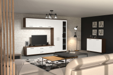 Стенки для гостиной, Модульная гостиная Грейс композиция 10  Гикори Джексон Темный