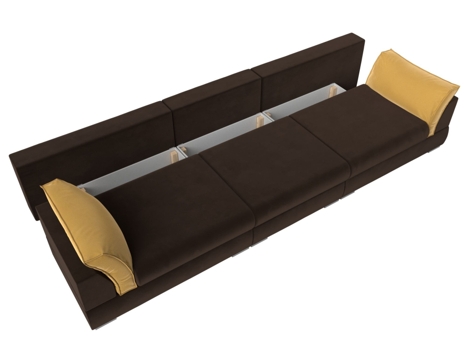 Диваны с ящиком для белья, Прямой диван Пекин Long, микровельвет