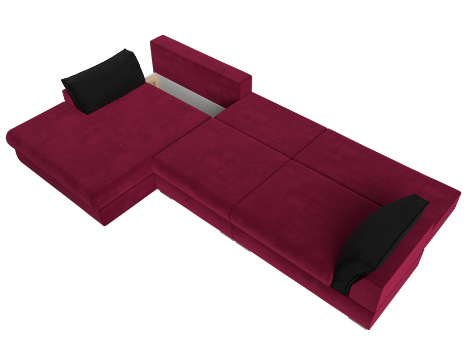 Диваны угловые в гостиную, Угловой диван Пекин Long угол левый, НПБ, микровельвет